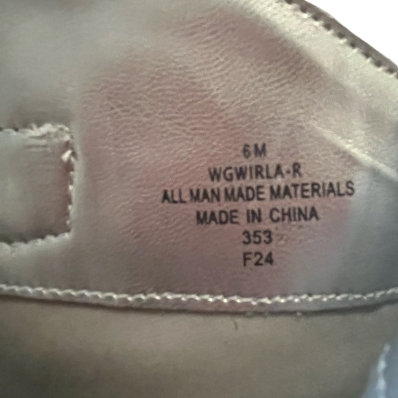 Guess Metallic Silver Snake Print Western Heeled Boots. NWOT. Size: 6M. - Picture 8 of 9